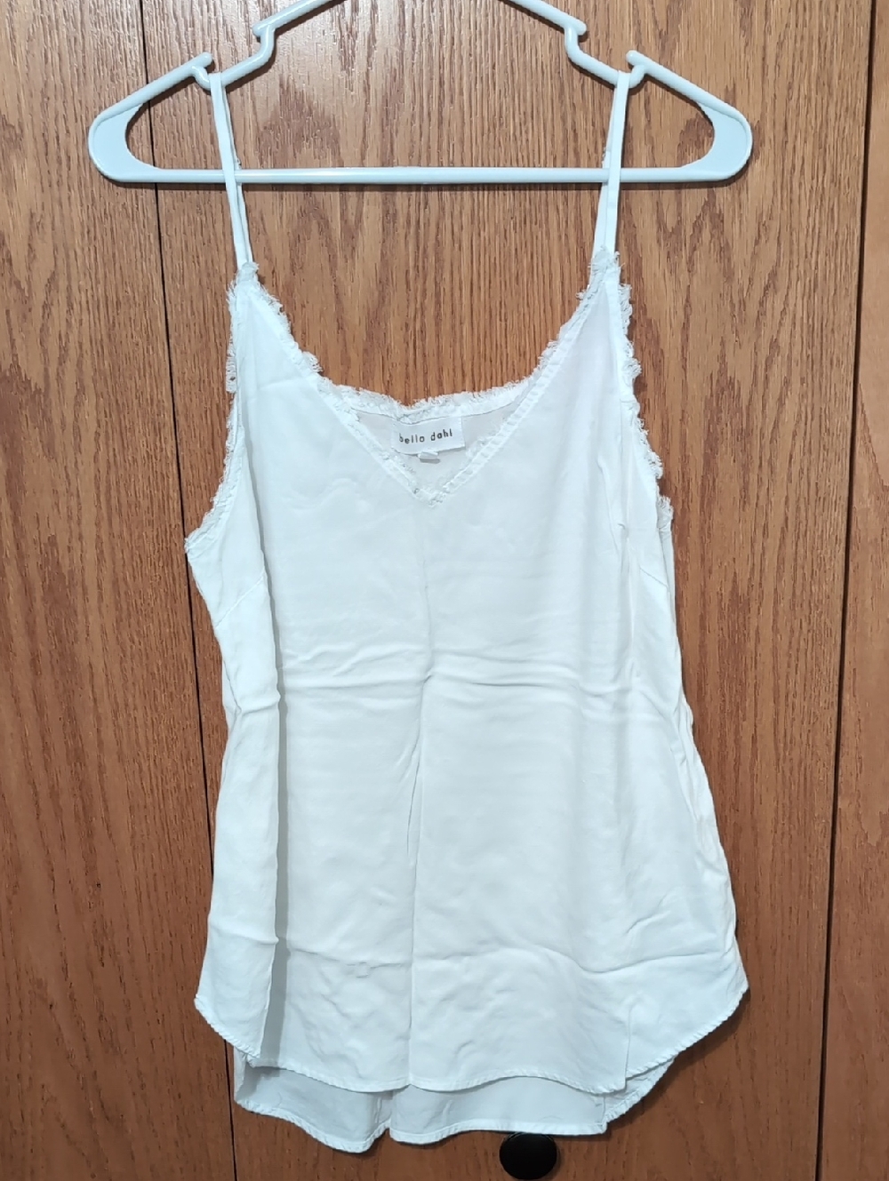 Bella Dahl Cream Lace-Trim V-Neck Camisole